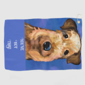 SERVIETTE DE GOLF TERRIER AIREDALE            (Horizontal)