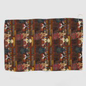 SERVIETTE DE GOLF TERRIER AIREDALE & AMIS       (Horizontal)