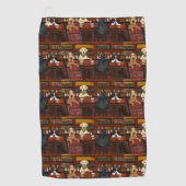 SERVIETTE DE GOLF TERRIER AIREDALE & AMIS       (Devant)