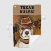 SERVIETTE DE GOLF TERRIER AMÉRICAIN DU STAFFORDSHIRE (En situation)