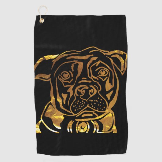 SERVIETTE DE GOLF TERRIER AMÉRICAIN DU STAFFORDSHIRE (Devant)