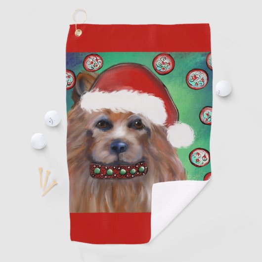 SERVIETTE DE GOLF TERRIER AUSTRALIEN (En situation)