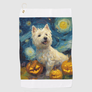 Serviette De Golf Terrier West Highland Chien Mignon Halloween Jack