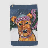 Serviette De Golf Terriers Airedale (Devant)