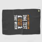 Serviette De Golf Test ADN sorcière drôle d'Halloween Graphique (Horizontal)