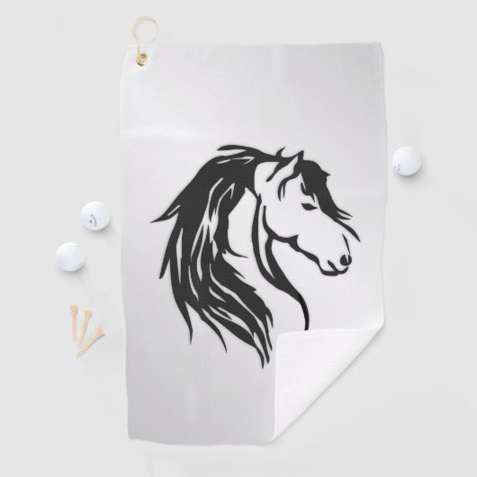 Serviette De Golf Tête de cheval noble (En situation)