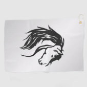 Serviette De Golf Tête de cheval noble (Horizontal)