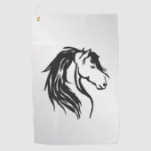 Serviette De Golf Tête de cheval noble (Devant)