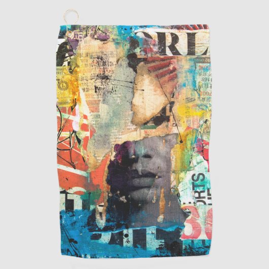 Serviette De Golf Tête de collage (Devant)