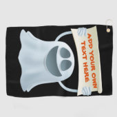 Serviette De Golf Texte d'attente du fantôme (Horizontal)