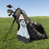 Serviette De Golf Texte d'attente du fantôme (Vert)