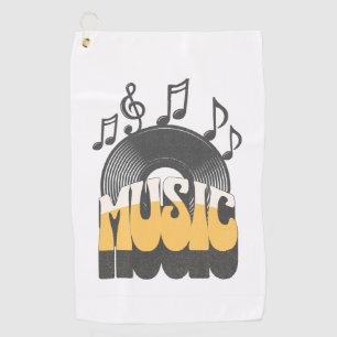 Serviette De Golf Texte de musique avec enregistrement vinyle