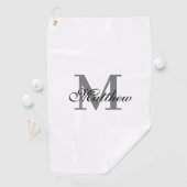 Serviette De Golf Texte initial et nom personnalisé (En situation)
