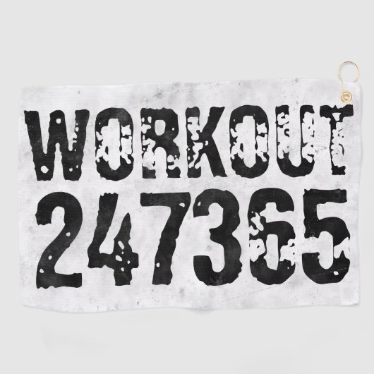 Serviette De Golf Texte usé et rayé Workout 247365 rustique (Horizontal)