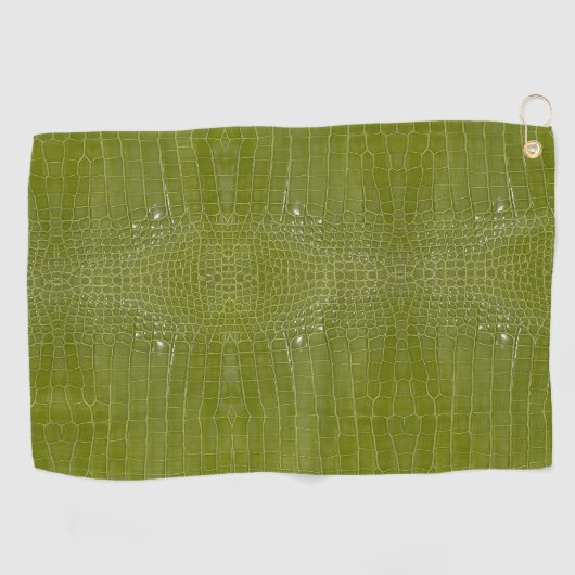 Serviette De Golf Texture de l'alligator vert citron (Horizontal)