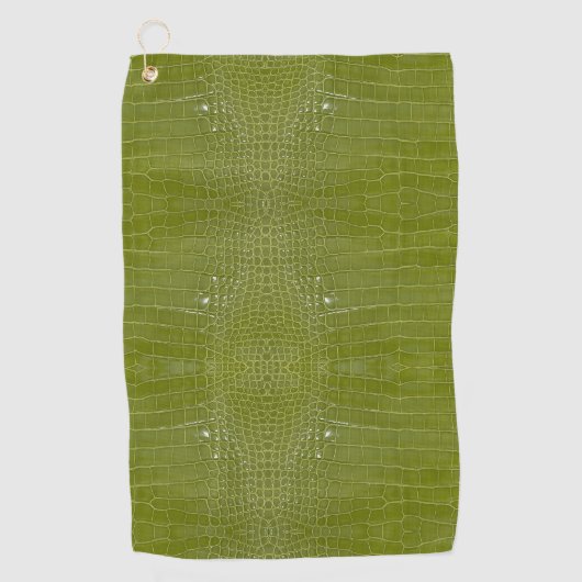 Serviette De Golf Texture de l'alligator vert citron (Devant)