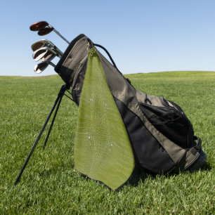 Serviette De Golf Texture de l'alligator vert citron