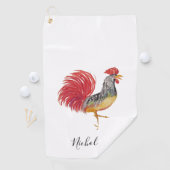 Serviette De Golf Thanksgiving Citrouilles d'aquarelle personnalisée (En situation)