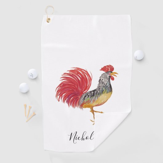 Serviette De Golf Thanksgiving Citrouilles d'aquarelle personnalisée (En situation)