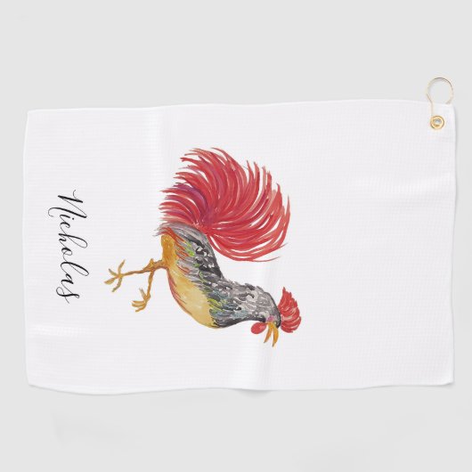Serviette De Golf Thanksgiving Citrouilles d'aquarelle personnalisée (Horizontal)