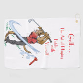 Serviette De Golf “The Art of Playing Golf” Golf Towel (Horizontal)