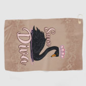Serviette De Golf The black swan, queen of the water. (Horizontal)