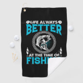 Serviette De Golf Thème de pêche (En situation)