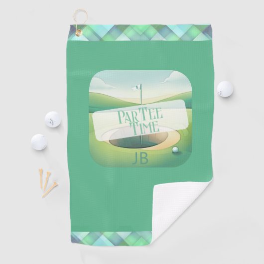 Serviette De Golf Thème Golf Par Tee Personnalisé (En situation)