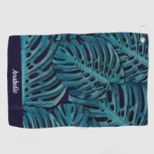Serviette De Golf Thème tropical Turquoise moderne personnalisé| (Horizontal)