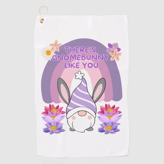 Serviette De Golf Theres gnomebunny comme vous (Devant)