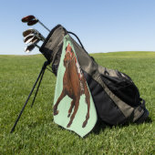 Serviette De Golf Thoroughbred Seabiscuit Classic Racehorse Wins (Vert)