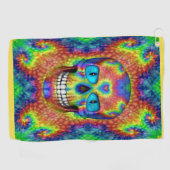 Serviette De Golf Tie Dye Skull Zombie Dead Undead (Horizontal)