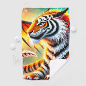 Serviette De Golf Tiger Art (En situation)