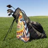 Serviette De Golf Tiger Art (Vert)