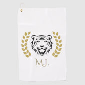 Serviette De Golf Tigre et Lauriers (Devant)
