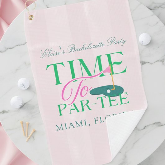 Serviette De Golf Time to Par-Tee Golf Bachelorette
