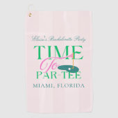 Serviette De Golf Time to Par-Tee Golf Bachelorette (Devant)