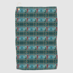 Serviette De Golf Tir à l'arc et flèche - Motif vert