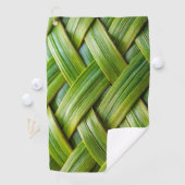 Serviette De Golf Tissage de bambou frais vert (En situation)