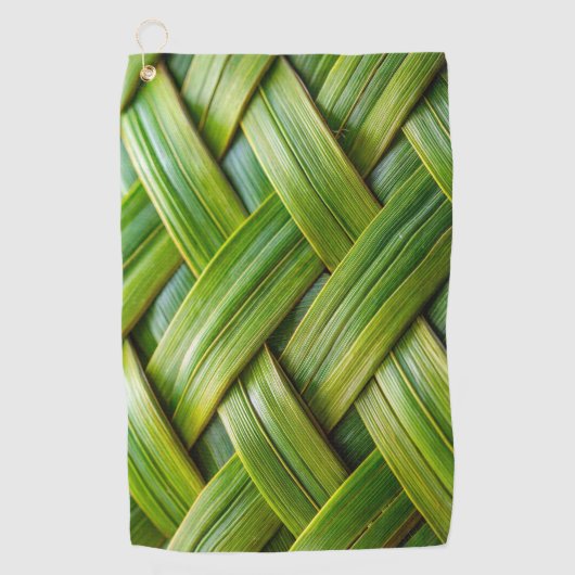 Serviette De Golf Tissage de bambou frais vert (Devant)