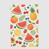 Serviette De Golf Tissu à motif de fruits d'été | Pastèque tropicale (Devant)