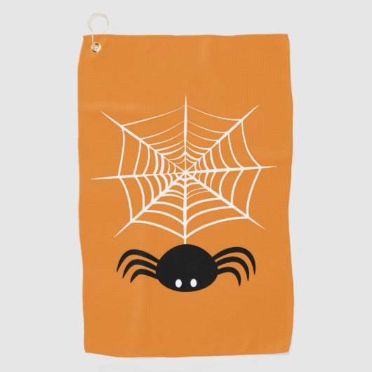 Serviette De Golf Toile d'araignée Halloween (Devant)