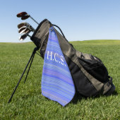 Serviette De Golf Toile de Golfer bleu avec stries HAMbyWG (Vert)