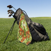 Serviette De Golf Tomates de jardin personnalisées avec initiale de (Vert)