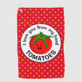 Serviette De Golf Tomates de ma tête (Devant)
