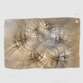 Serviette De Golf Tons Terre Abstrait Art fractal moderne Texture (Horizontal)