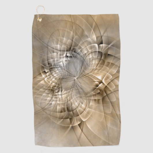 Serviette De Golf Tons Terre Abstrait Art fractal moderne Texture (Devant)