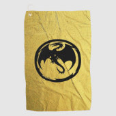 Serviette De Golf Torchon de golf Black Dragon Gold Vein (Devant)