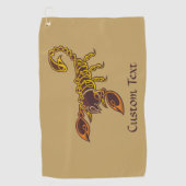 Serviette De Golf Torchon de golf Celtic Knot Scorpion (Devant)