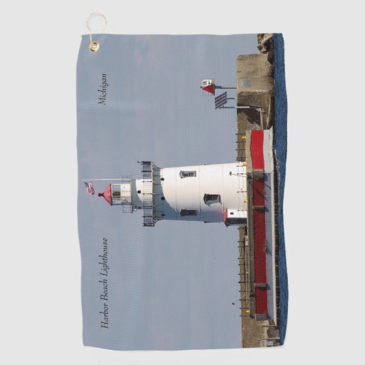 Serviette De Golf Torchon de golf Harbour Beach Lighthouse (Devant)